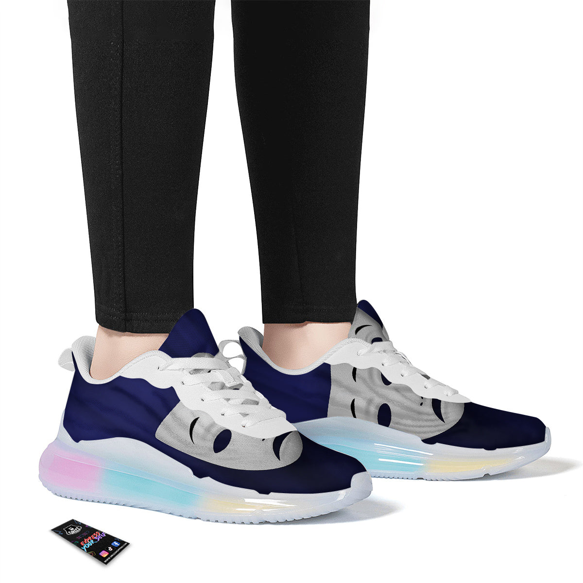 Theater Masks Tragedy And Comedy Print Running Sneakers-grizzshop