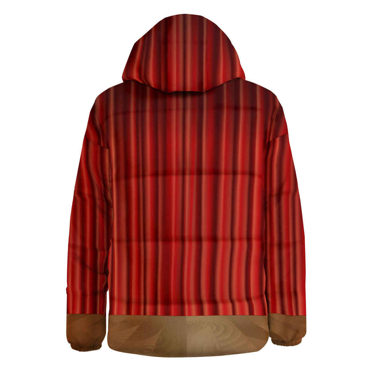 Theater Red Curtain Print Down Jacket-grizzshop
