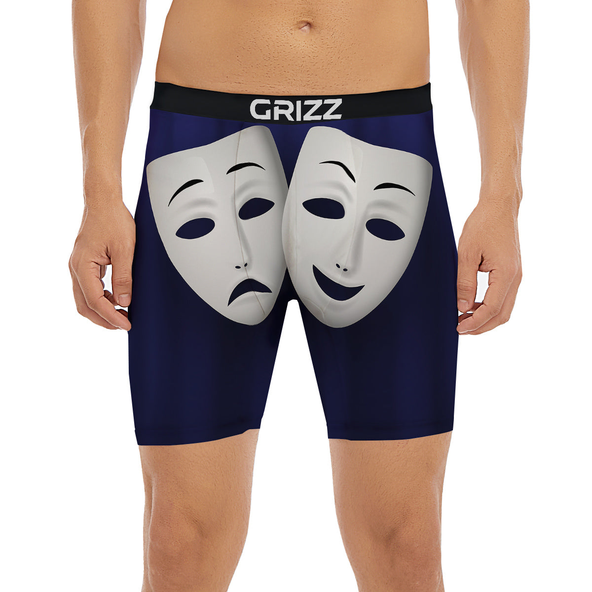 Theater Masks Tragedy And Comedy Print Boxer Briefs
