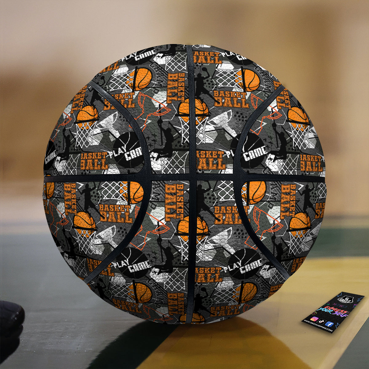 Theme Basketball Print Pattern Basketball-grizzshop