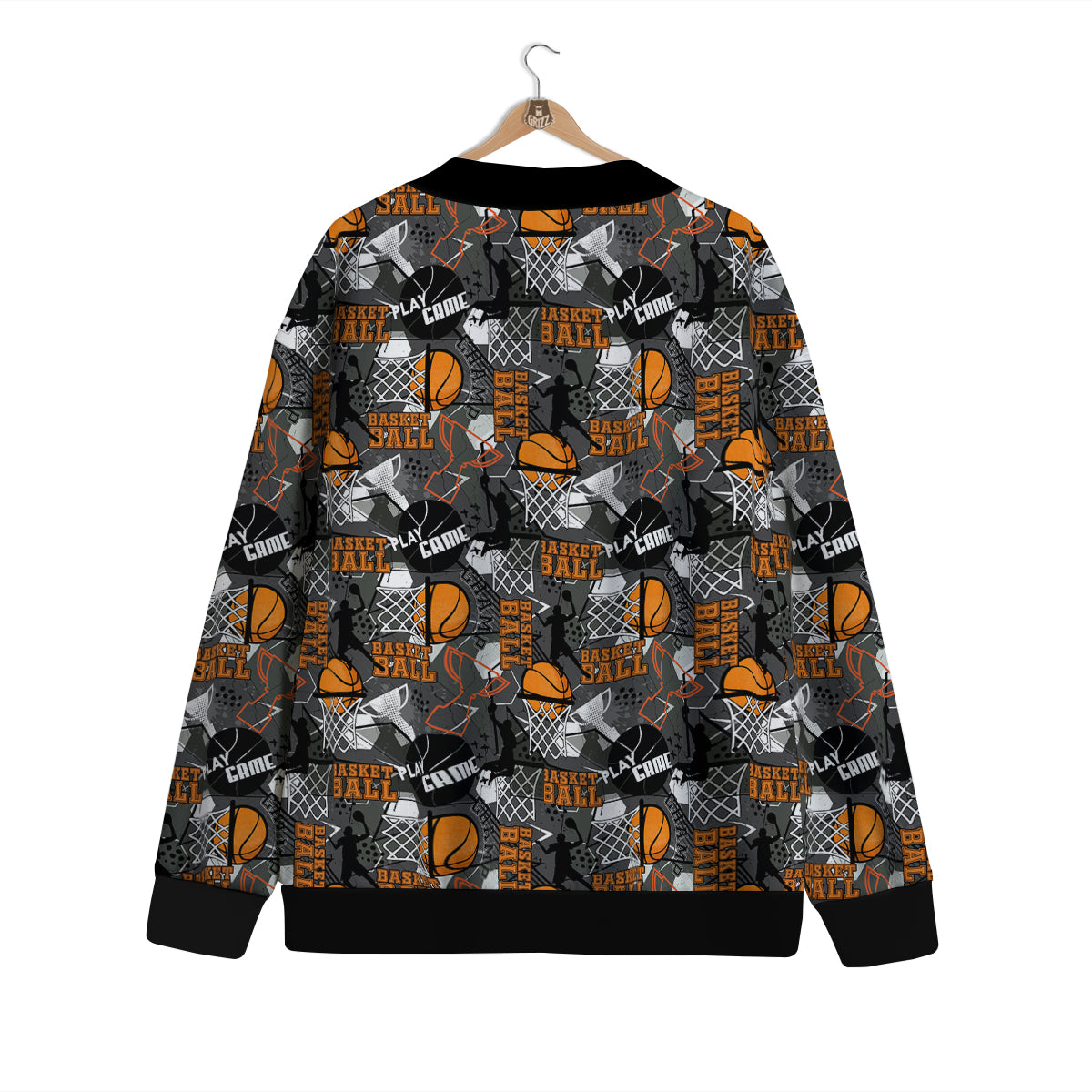 Theme Basketball Print Pattern Cardigan-grizzshop
