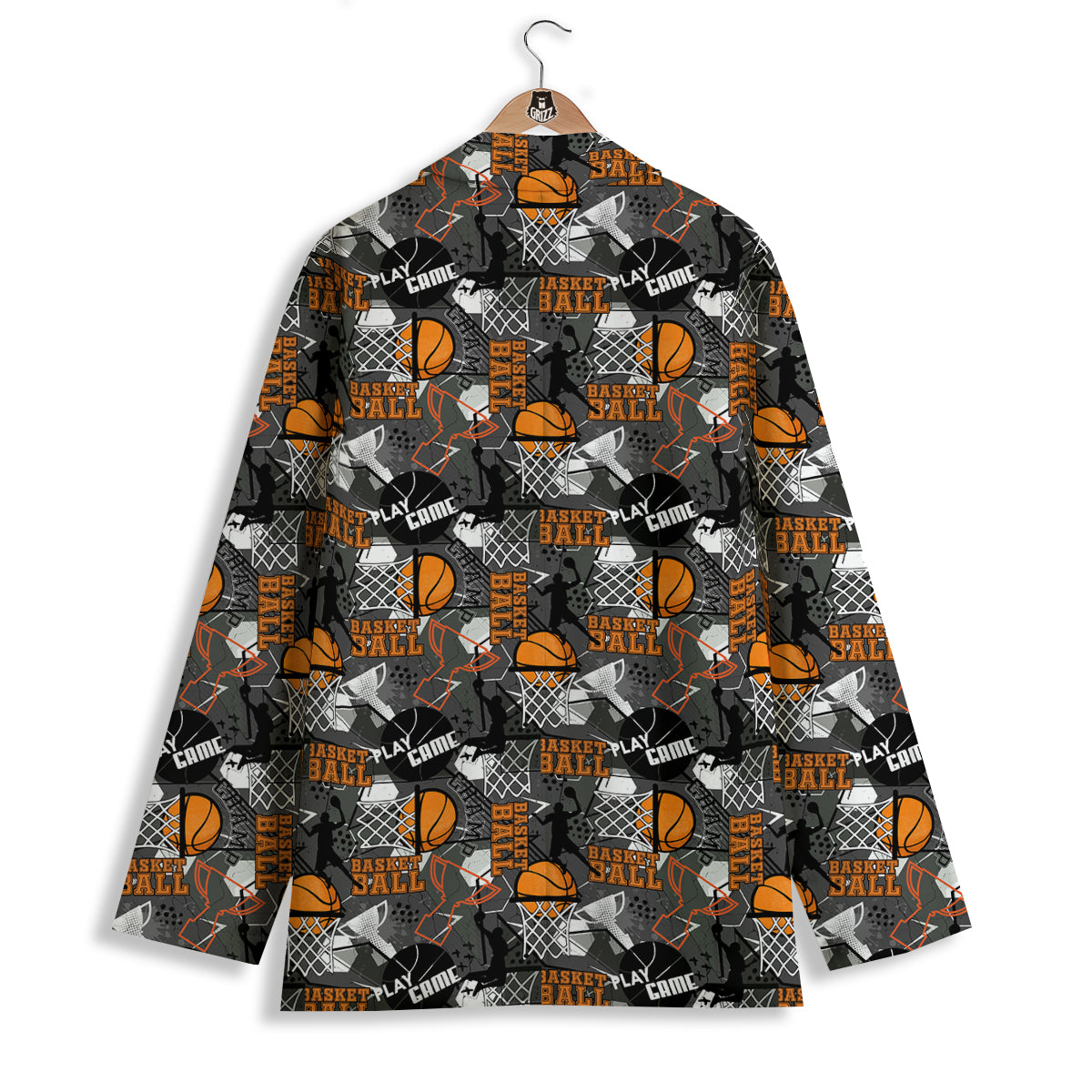 Theme Basketball Print Pattern Women's Blazer-grizzshop