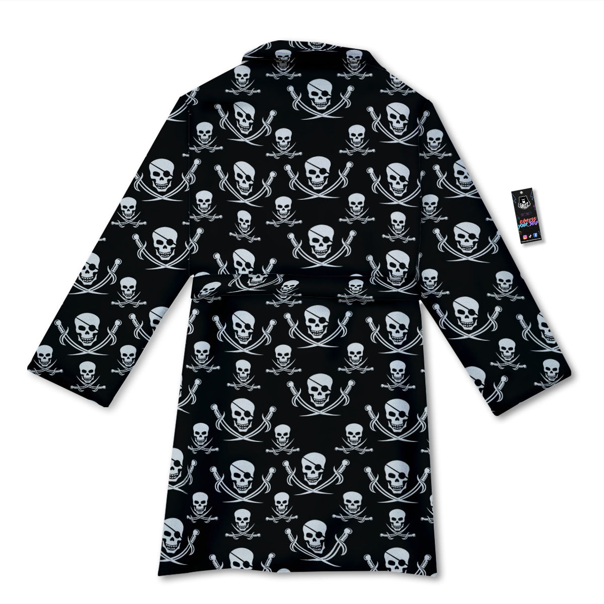 Theme Pirate Print Pattern Bathrobe-grizzshop