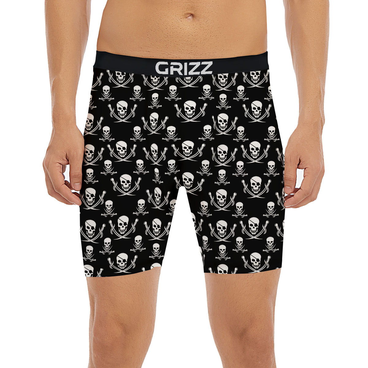 Theme Pirate Print Pattern Boxer Briefs-grizzshop