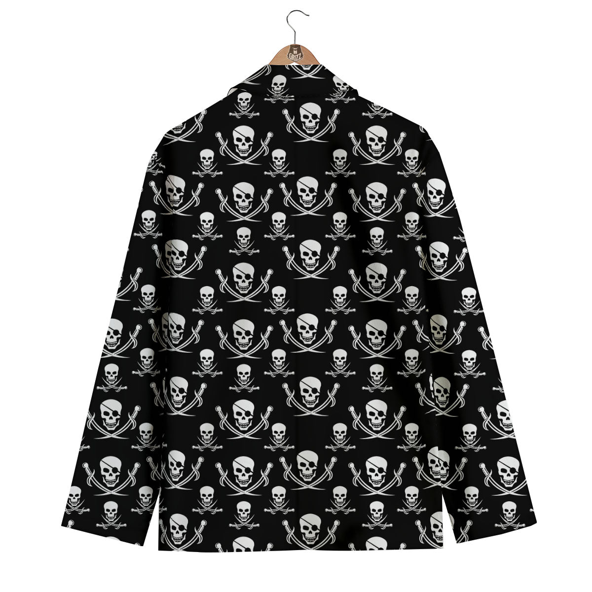 Theme Pirate Print Pattern Men's Blazer-grizzshop