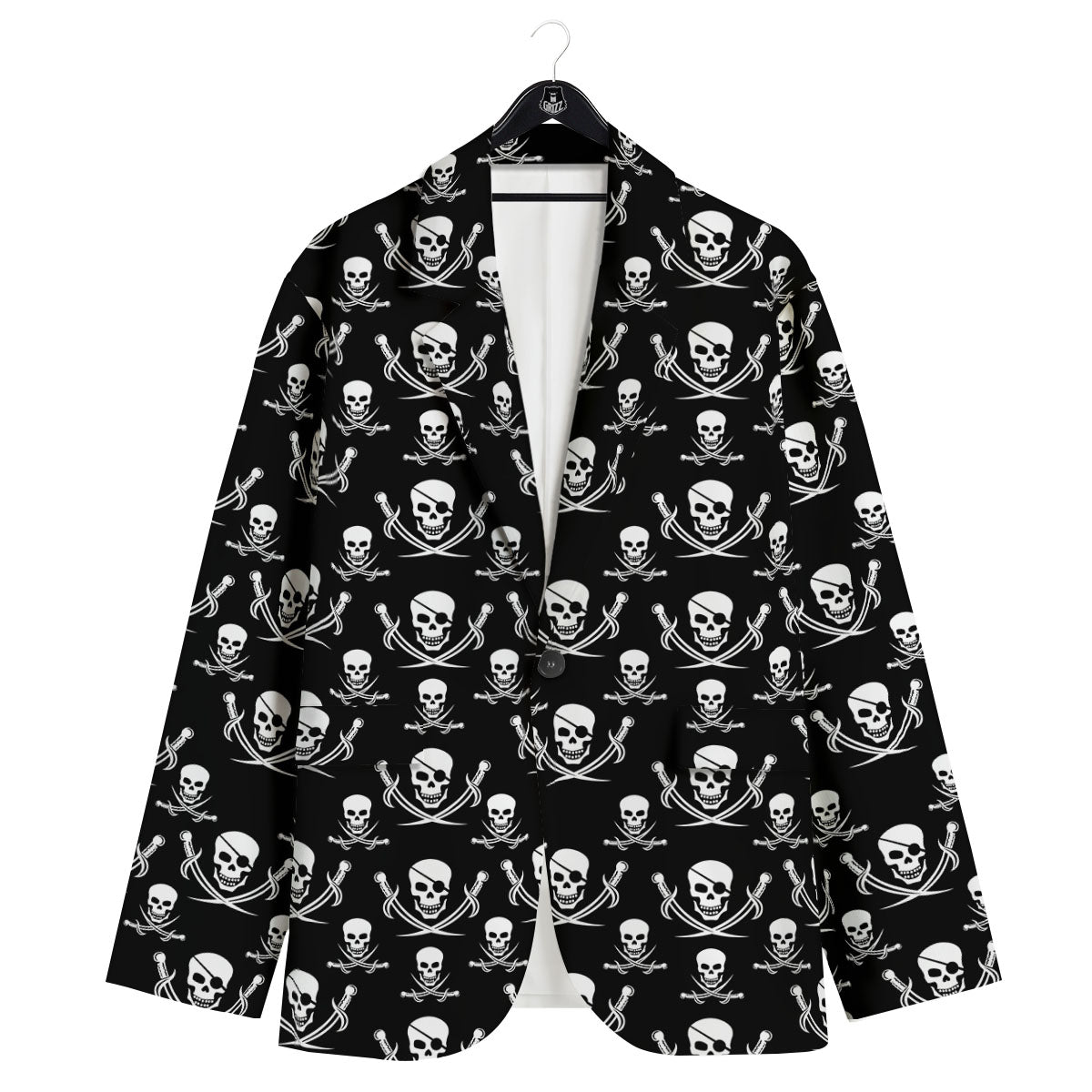 Theme Pirate Print Pattern Men's Sport Coat-grizzshop