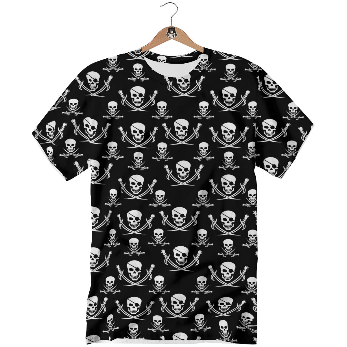 Theme Pirate Print Pattern T-Shirt-grizzshop