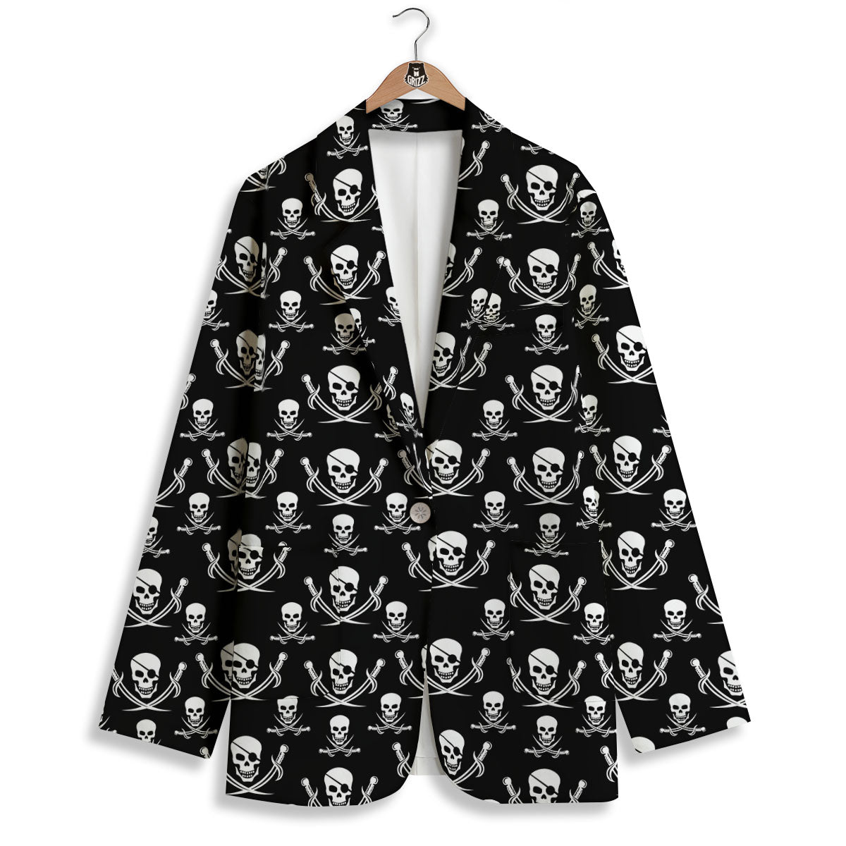 Theme Pirate Print Pattern Women's Blazer-grizzshop