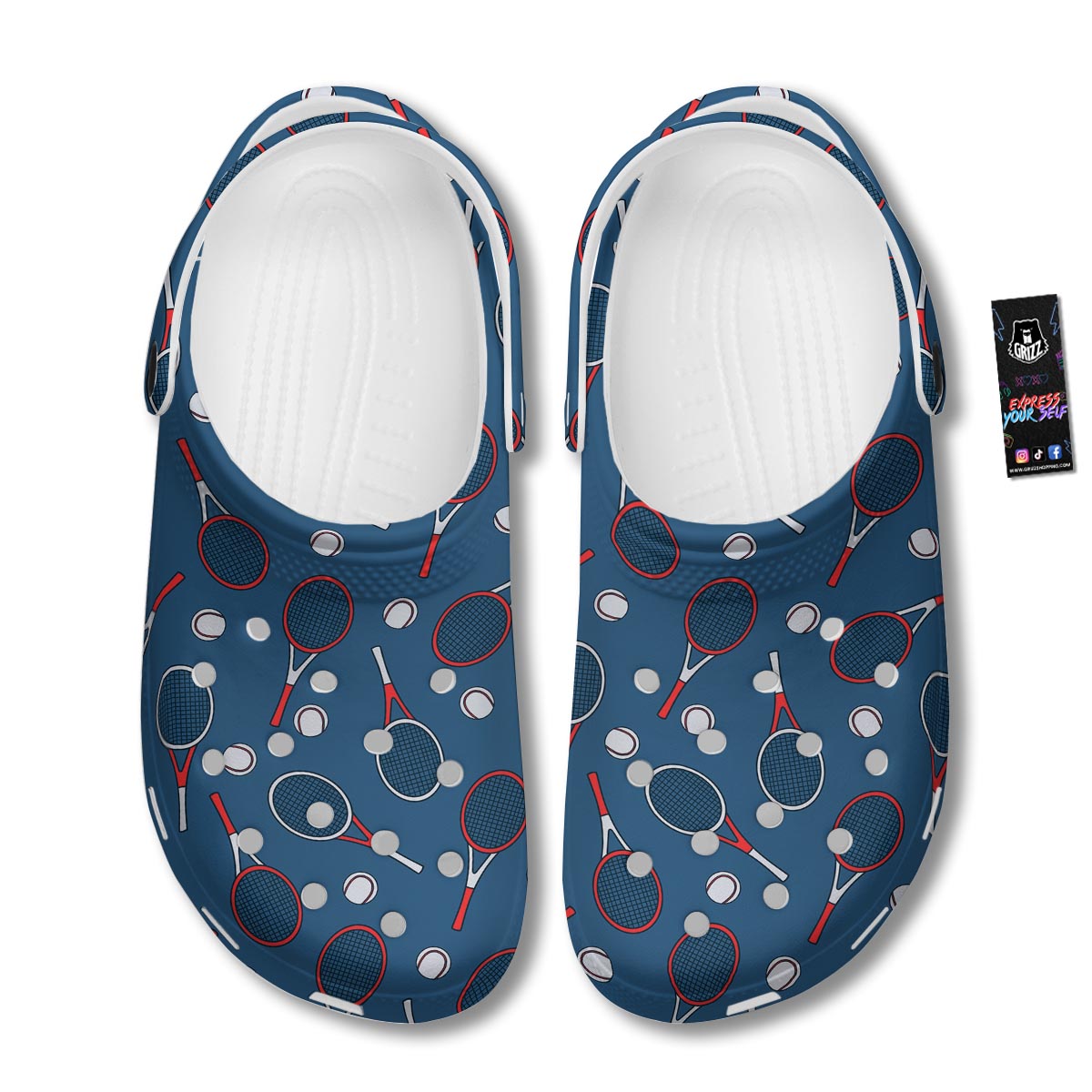 Theme Tennis Print Pattern Clog-grizzshop