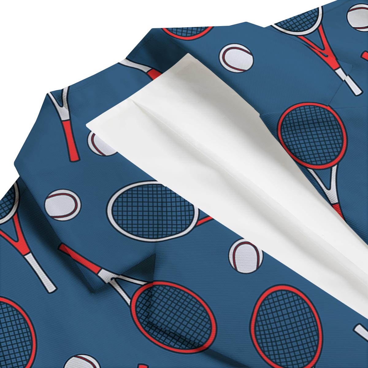 Theme Tennis Print Pattern Men's Blazer-grizzshop