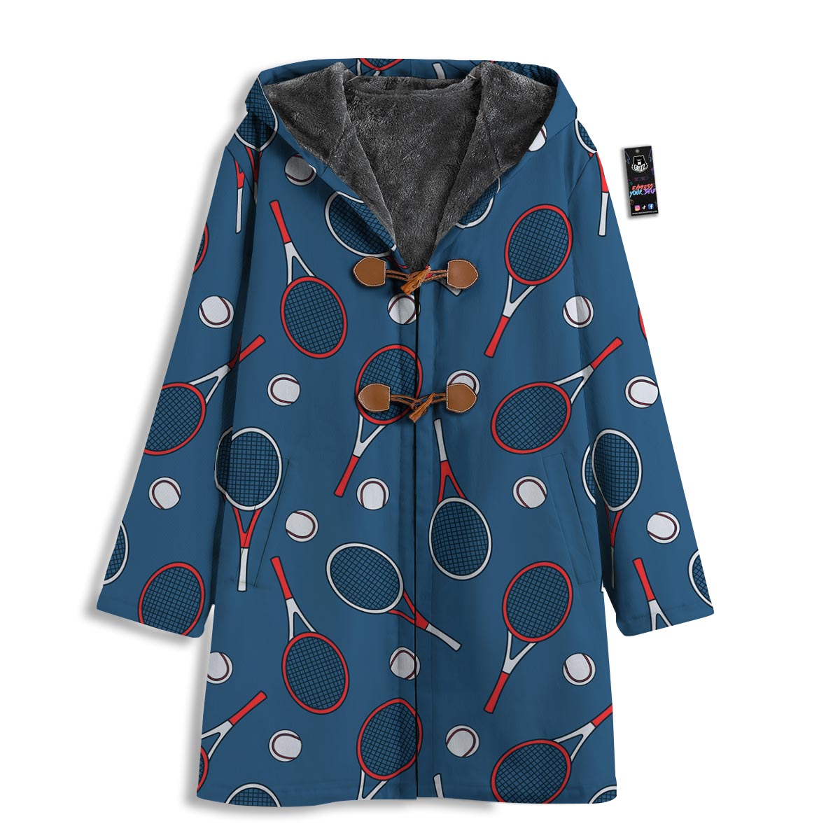 Theme Tennis Print Pattern Men's Windbreaker Jacket-grizzshop