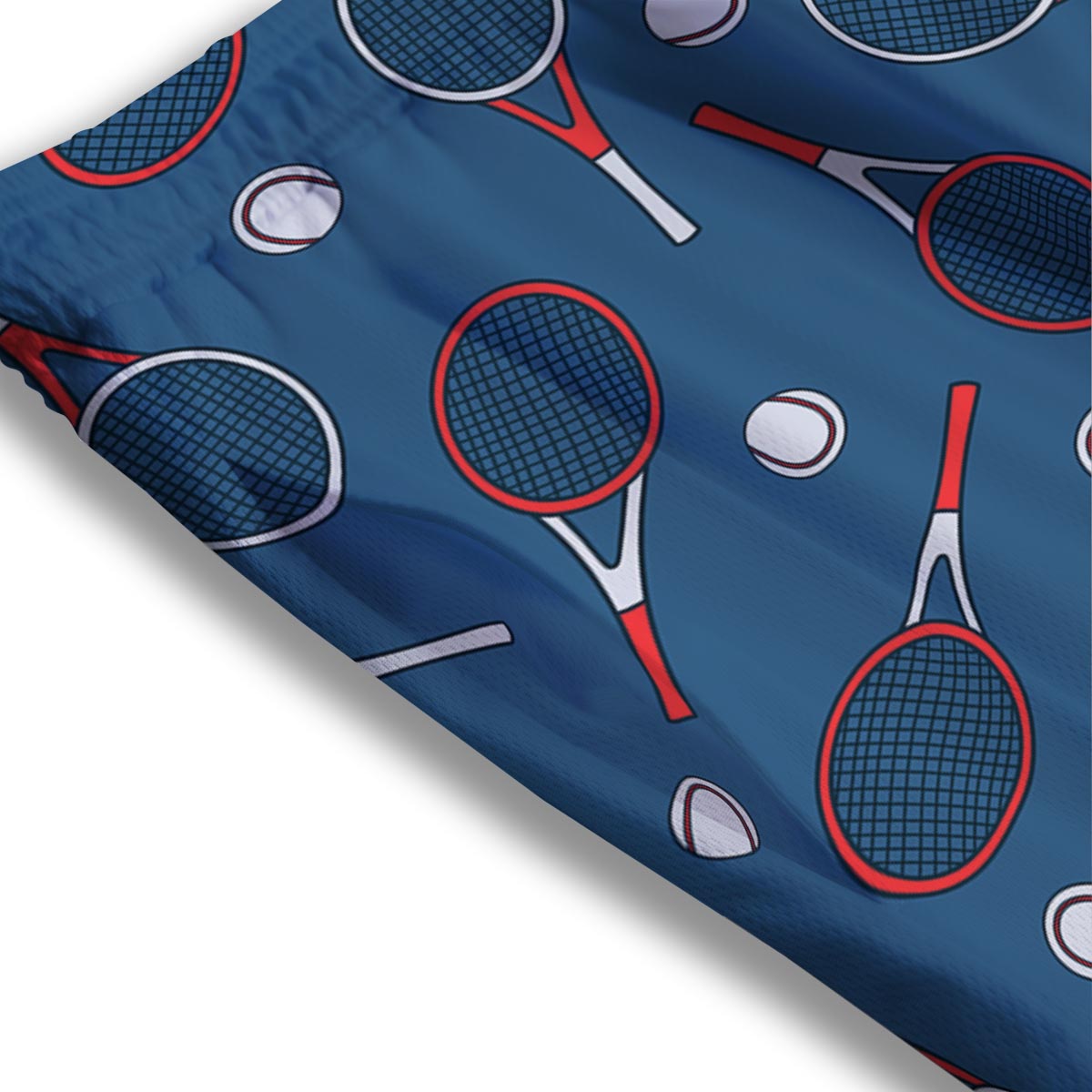 Theme Tennis Print Pattern Mesh Shorts