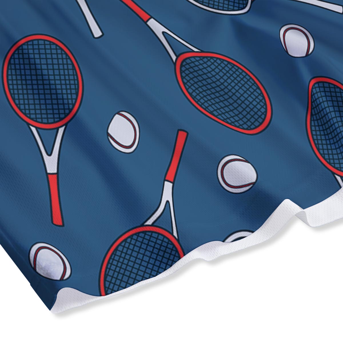 Theme Tennis Print Pattern Mesh Shorts
