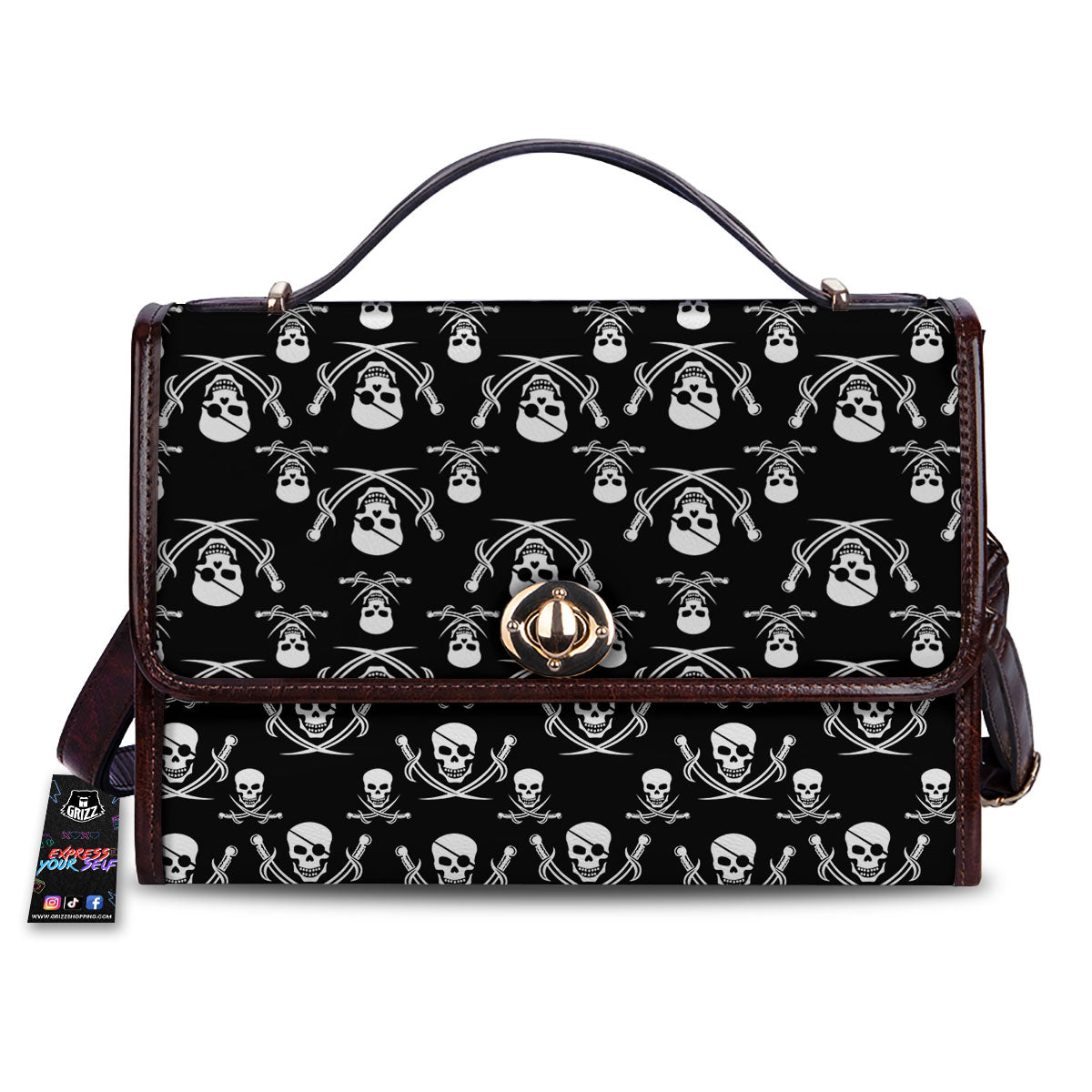 Theme Pirate Print Pattern Women's Satchel Bag