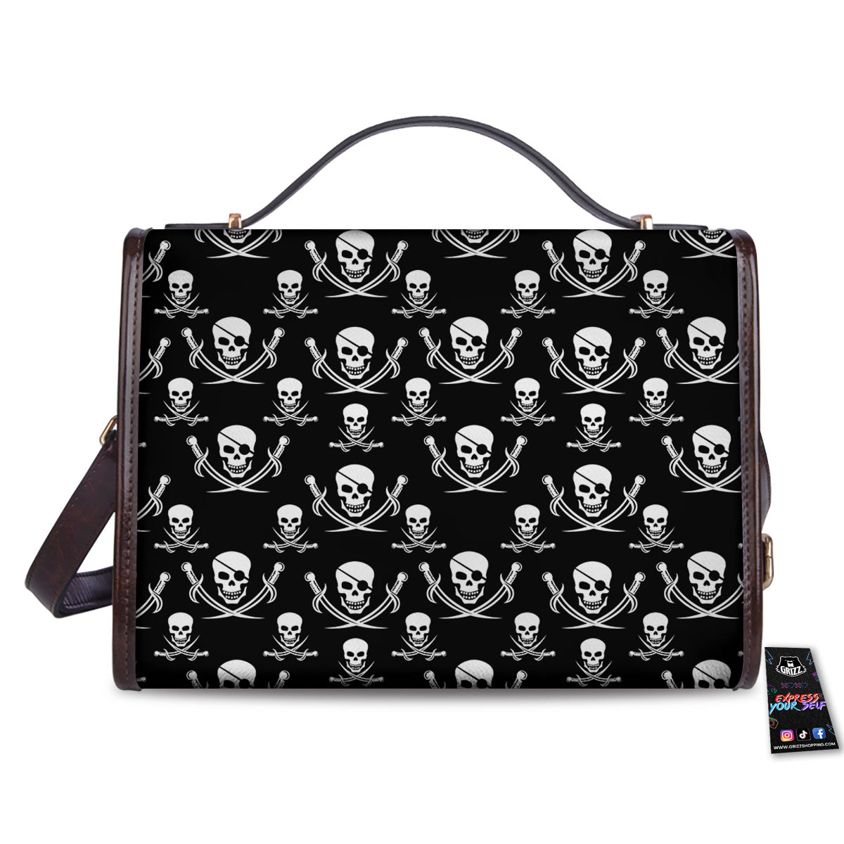 Theme Pirate Print Pattern Women's Satchel Bag