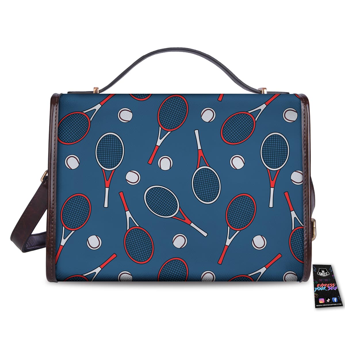 Theme Tennis Print Pattern Women's Satchel Bag