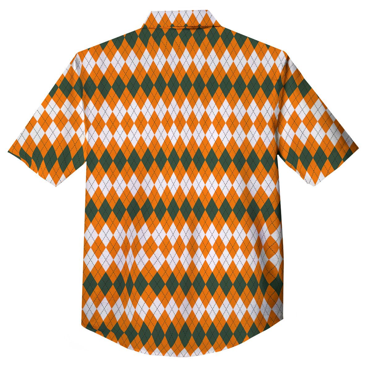 Themed Argyle Halloween Print Pattern Button Up Shirt-grizzshop