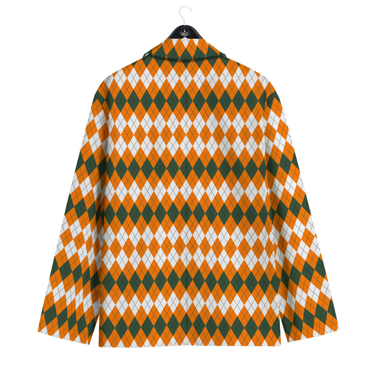 Themed Argyle Halloween Print Pattern Men's Sport Coat-grizzshop