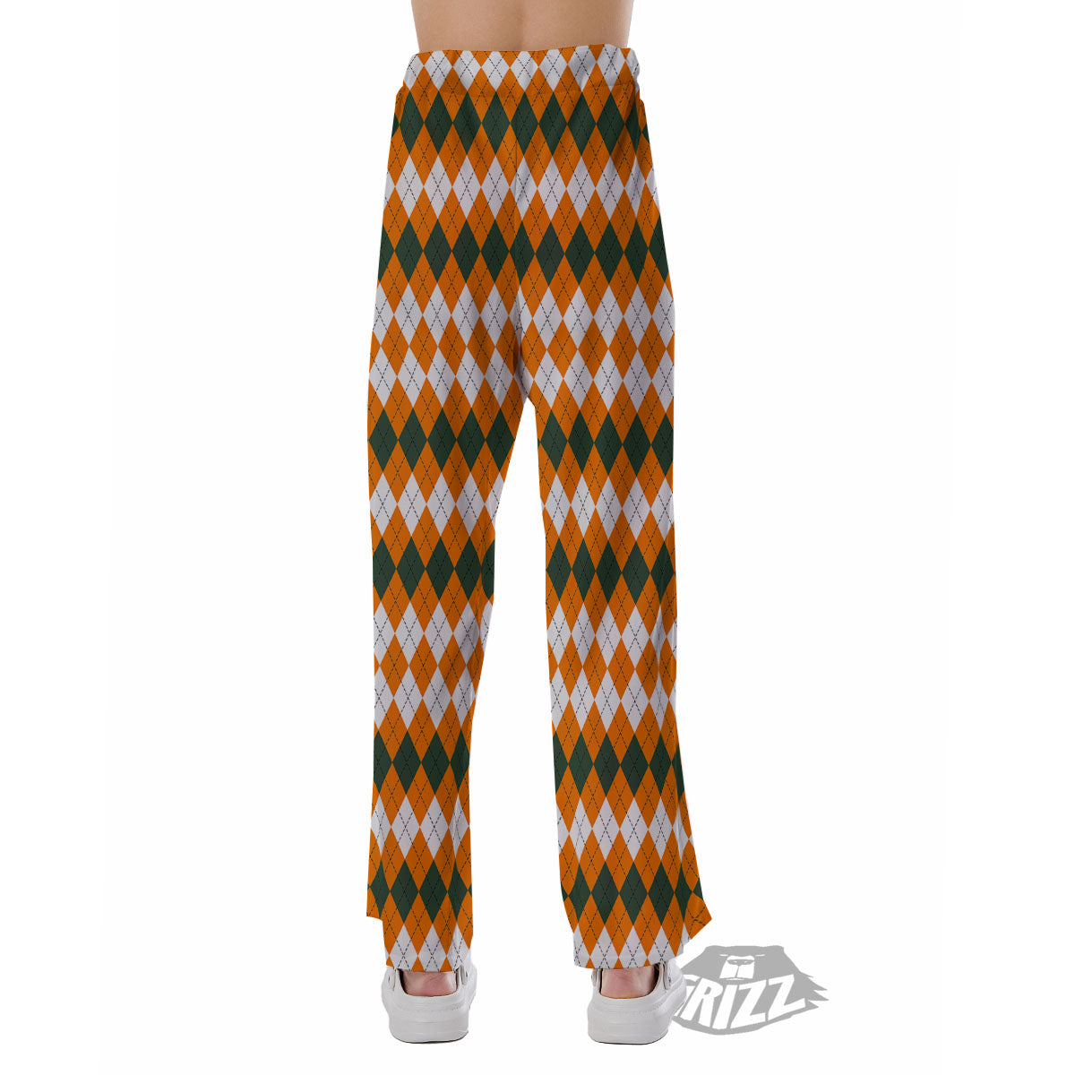 Themed Argyle Halloween Print Pattern Pajama Pants-grizzshop