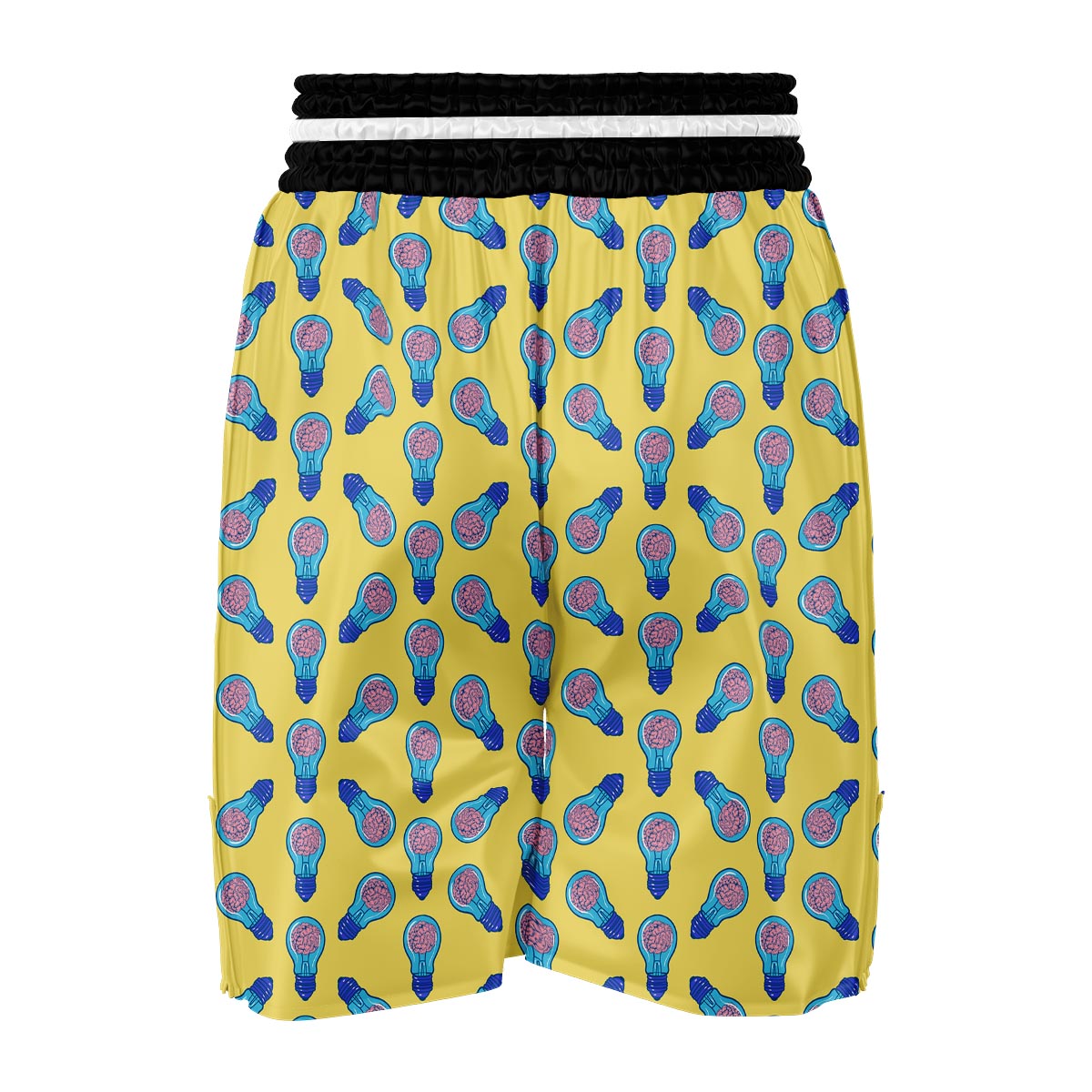 Thinking Brain Pattern Print Boxing Shorts-grizzshop