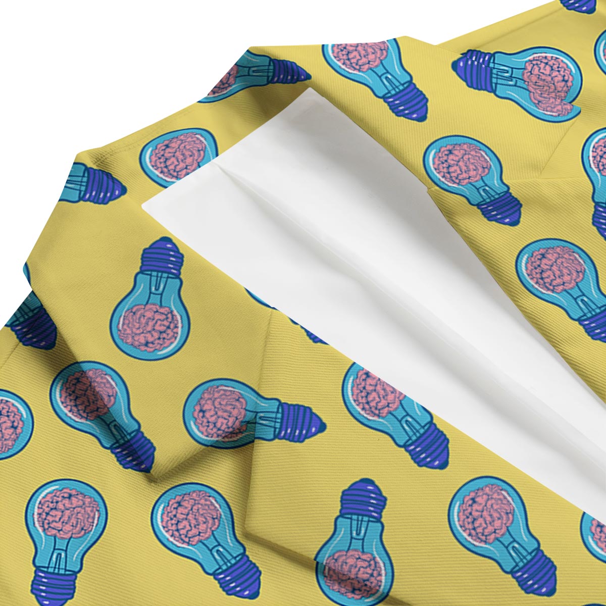 Thinking Brain Pattern Print Men's Blazer-grizzshop