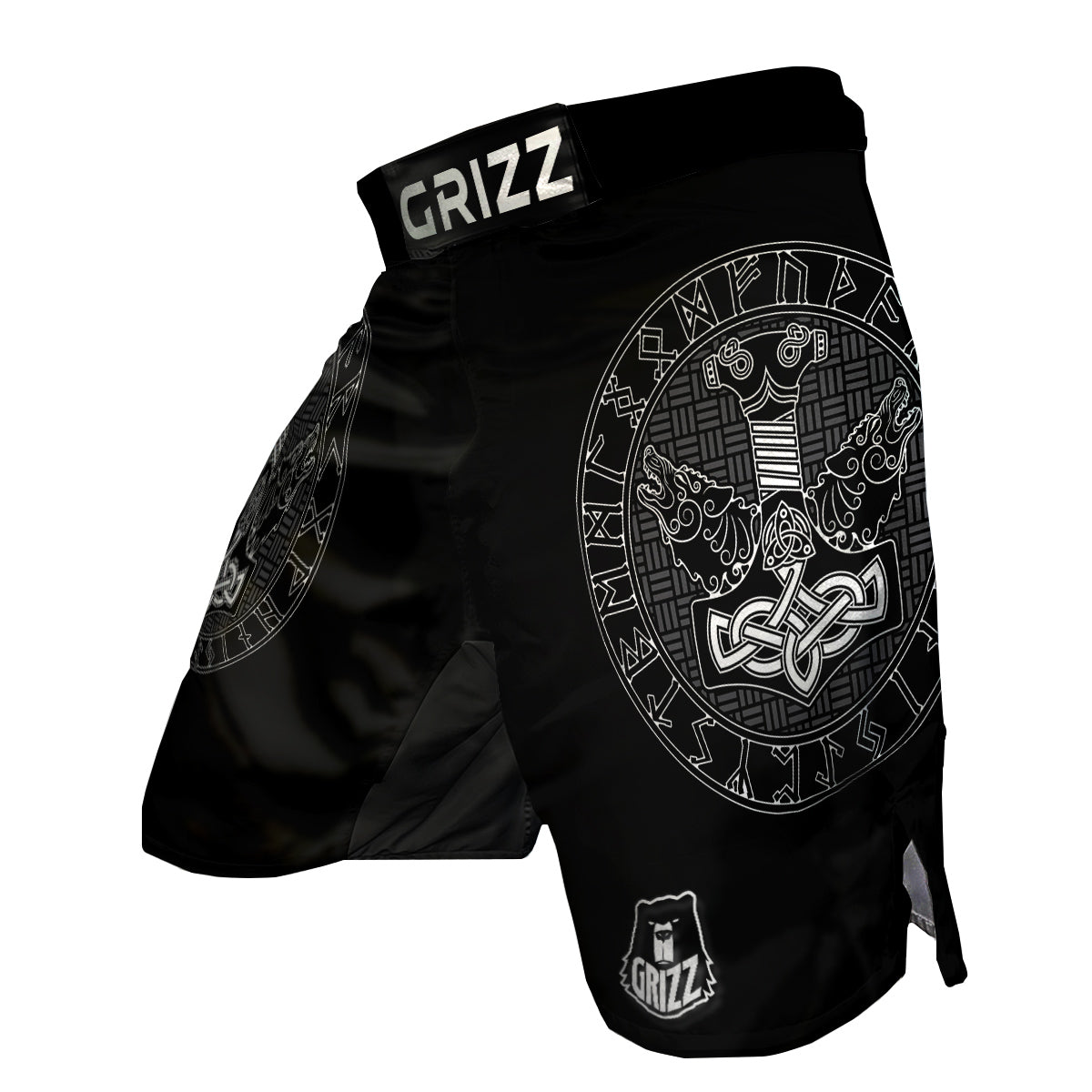 Thor Hammer Mjollnir Viking MMA Shorts-grizzshop