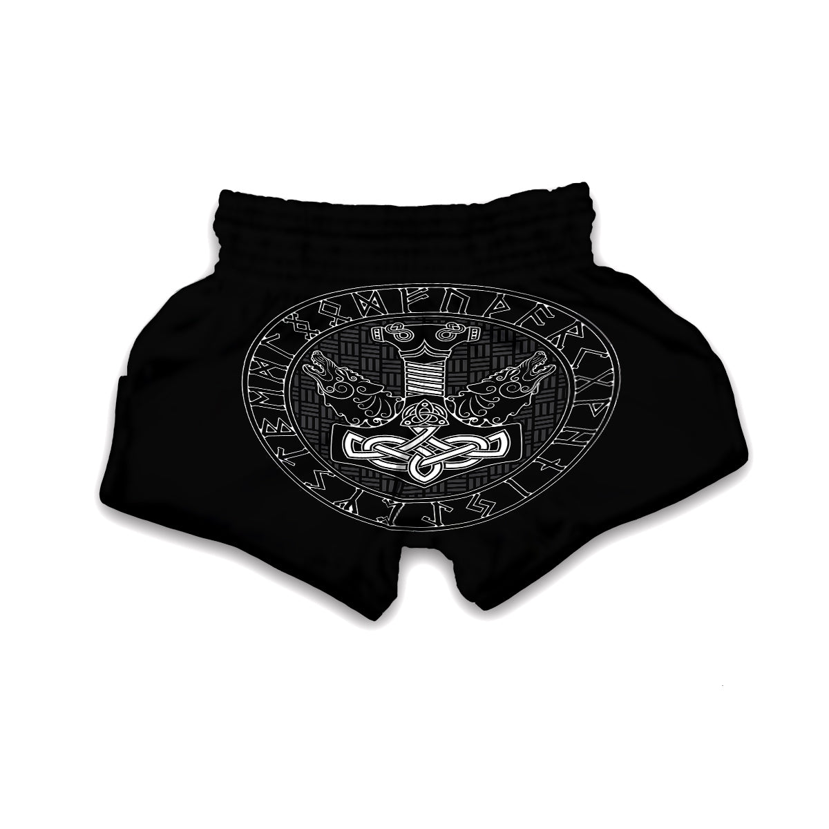 Thor Hammer Mjollnir Viking Muay Thai Boxing Shorts-grizzshop