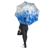 Tie Dye Acid Wash White And Blue Print Umbrella-grizzshop