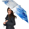 Tie Dye Acid Wash White And Blue Print Umbrella-grizzshop