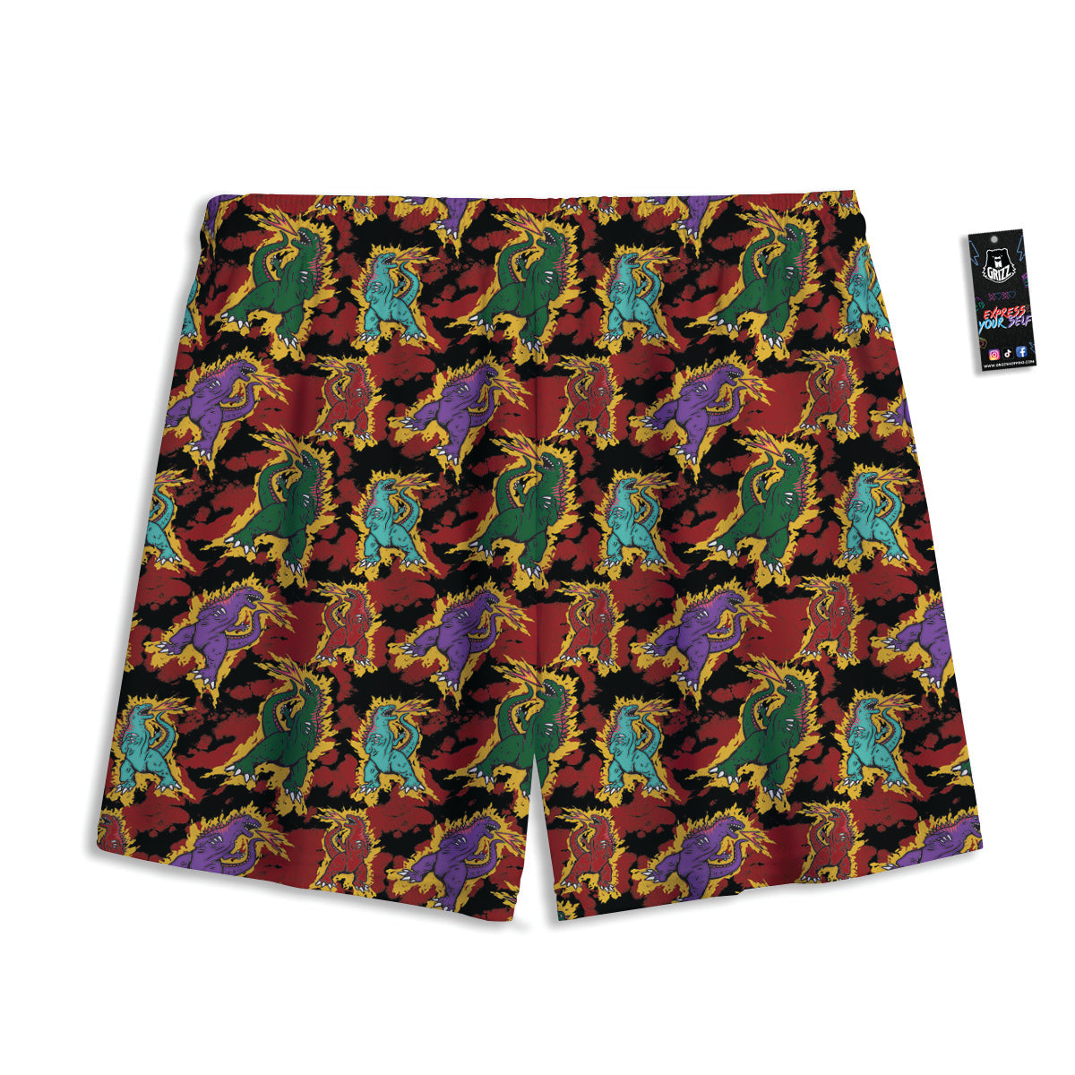 Tartan Black And Green Print Pattern Mesh Shorts
