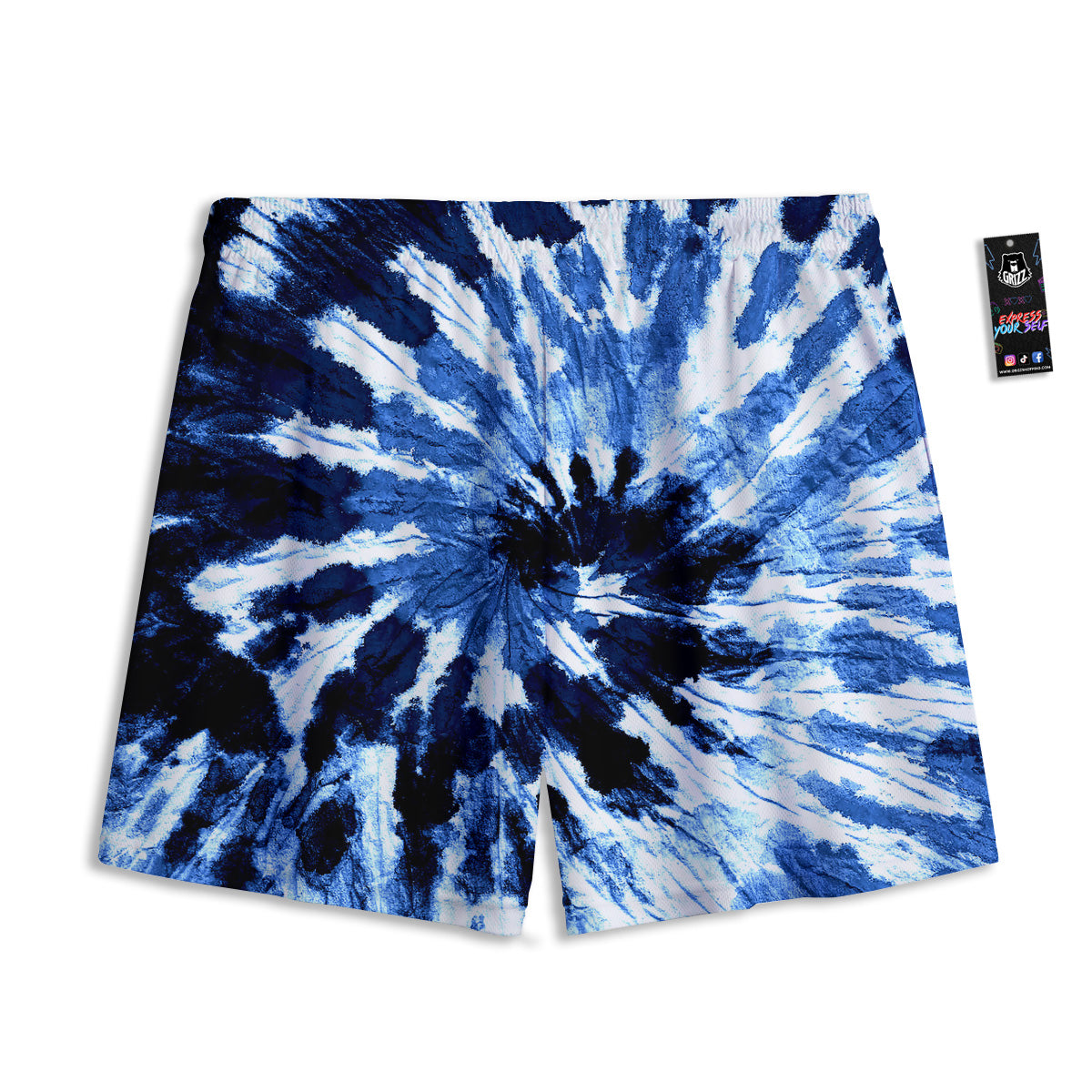 Tartan Dark Blue Print Pattern Mesh Shorts