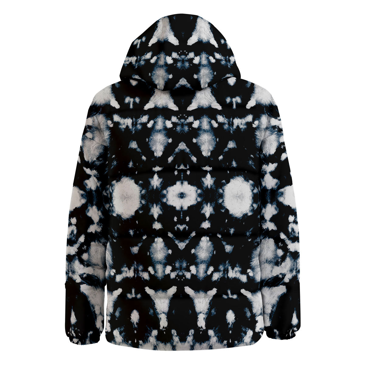 Tie Dye Black Backed Print Down Jacket-grizzshop
