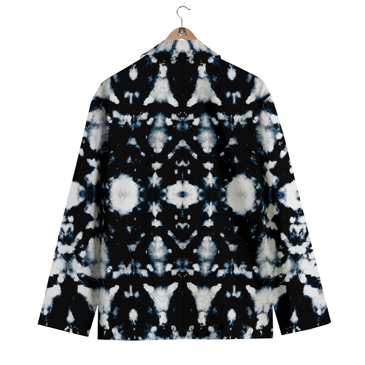 Tie Dye Black Backed Print Men's Blazer-grizzshop