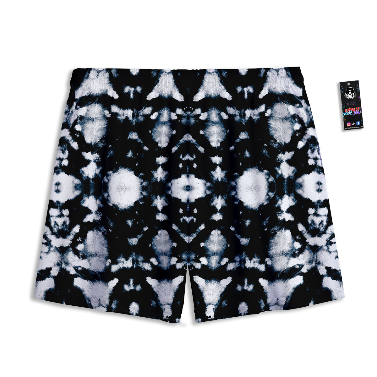 Tartan Dark Blue Print Pattern Mesh Shorts