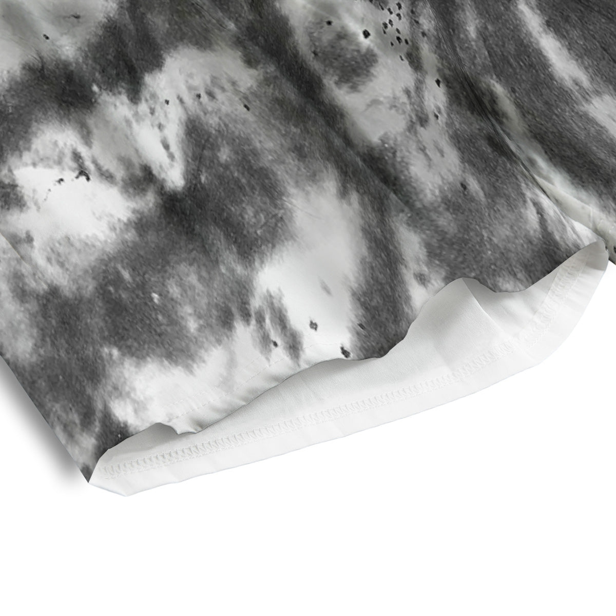 Tie Dye Black White Print Pattern Men's Athletic Shorts