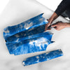 Tie Dye Blue And White Print Umbrella-grizzshop