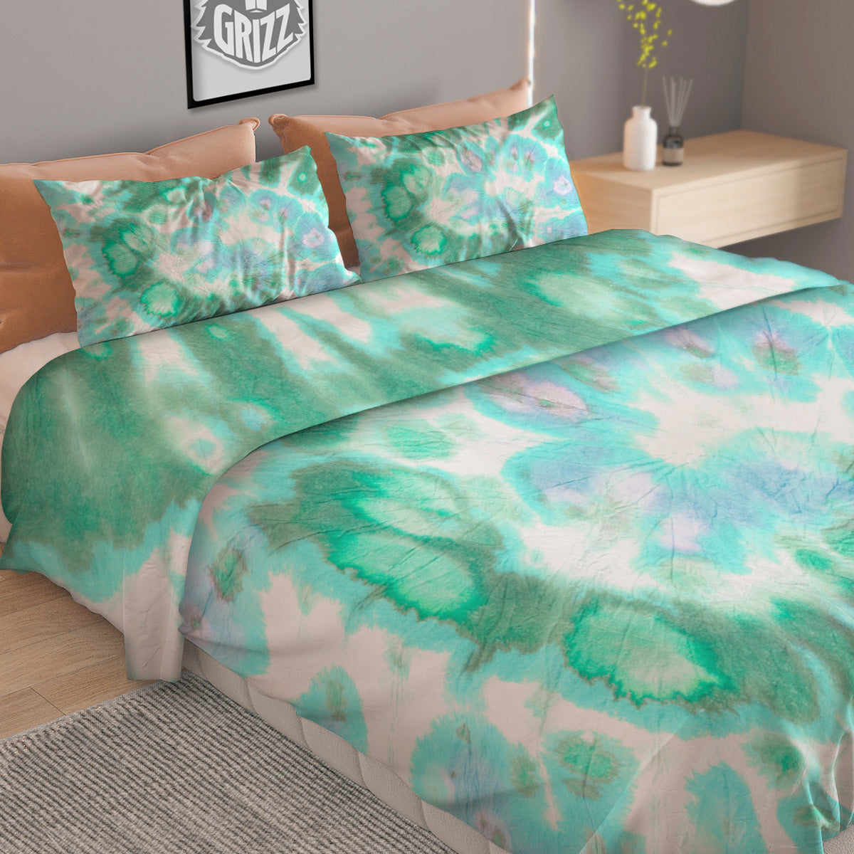 Tartan Shamrock Green Print Duvet Cover Bedding Set