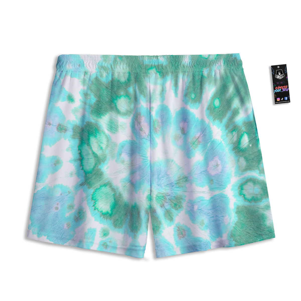 Tartan Shamrock Green Print Mesh Shorts