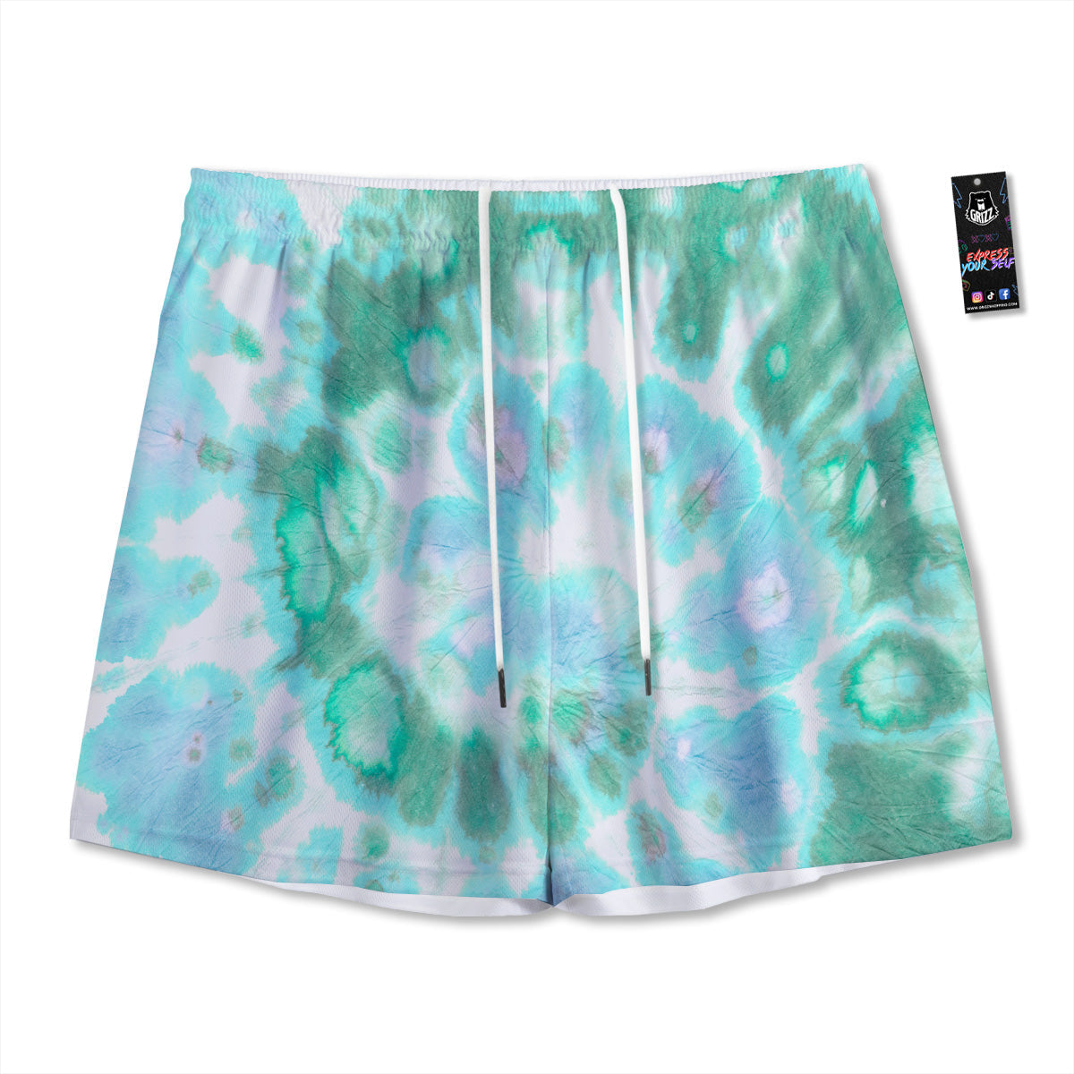Tartan Shamrock Green Print Mesh Shorts