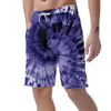 Tie Dye Blue Men's Shorts-grizzshop