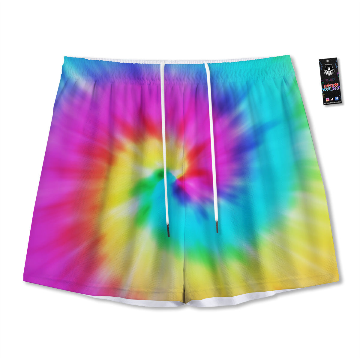 Tattersall Dark Blue Print Pattern Mesh Shorts