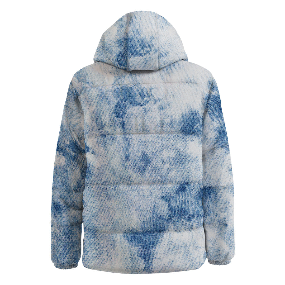 Tie Dye Blue Print Down Jacket-grizzshop