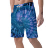 Tie Dye Blue Print Men's Shorts-grizzshop