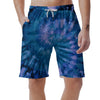 Tie Dye Blue Print Men's Shorts-grizzshop