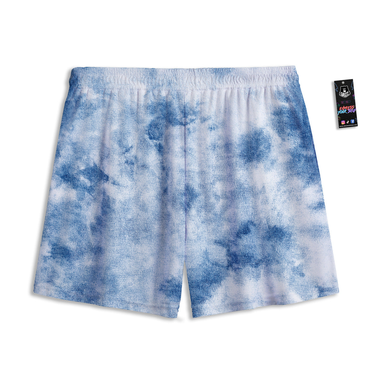 Tattersall Deep Blue Print Pattern Mesh Shorts