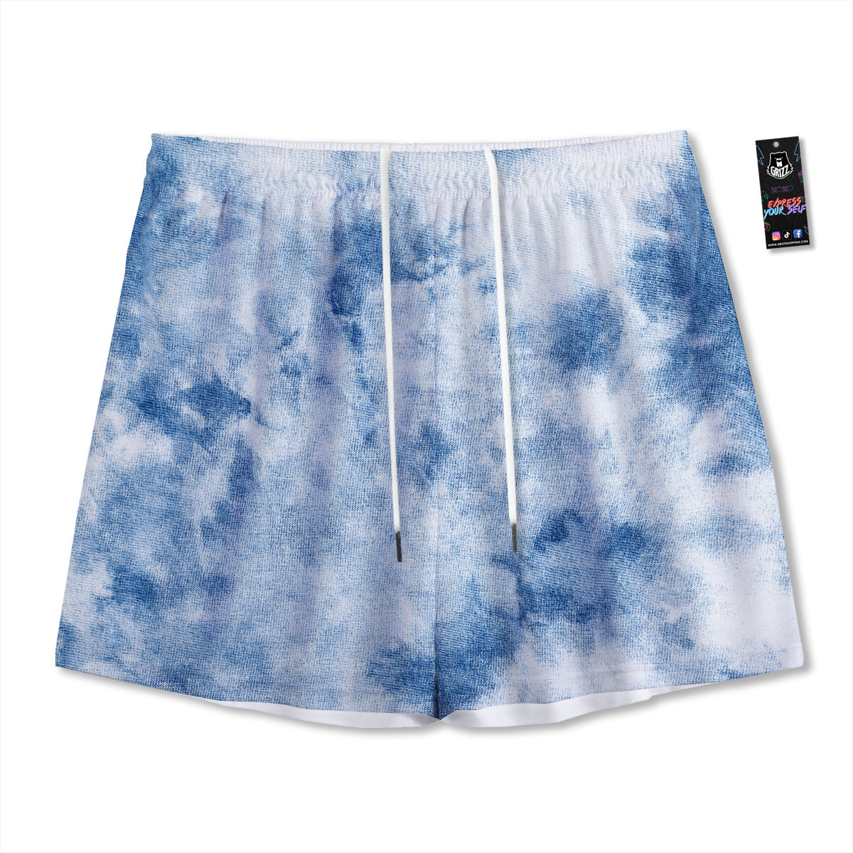Tattersall Deep Blue Print Pattern Mesh Shorts