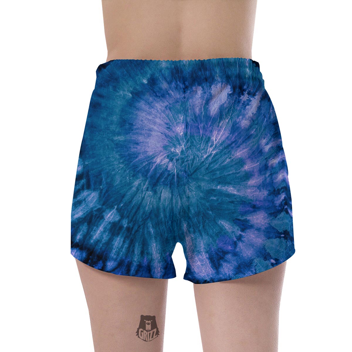 Tie Dye Blue Print Women's Shorts-grizzshop