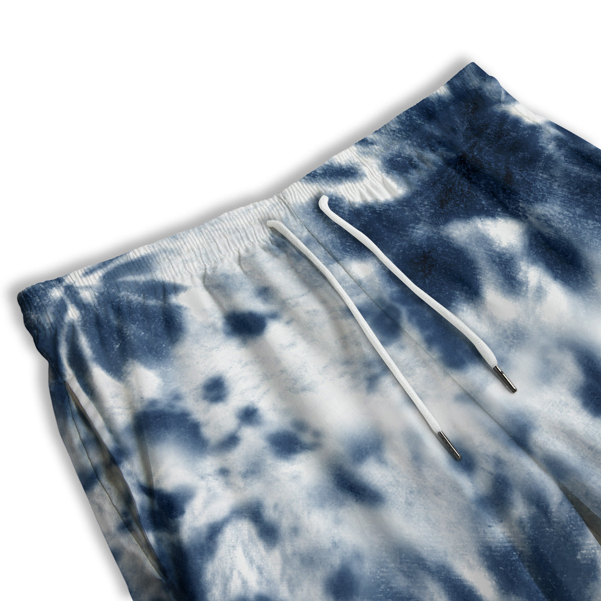 Tie Dye Blue Shibori Print Men's Athletic Shorts
