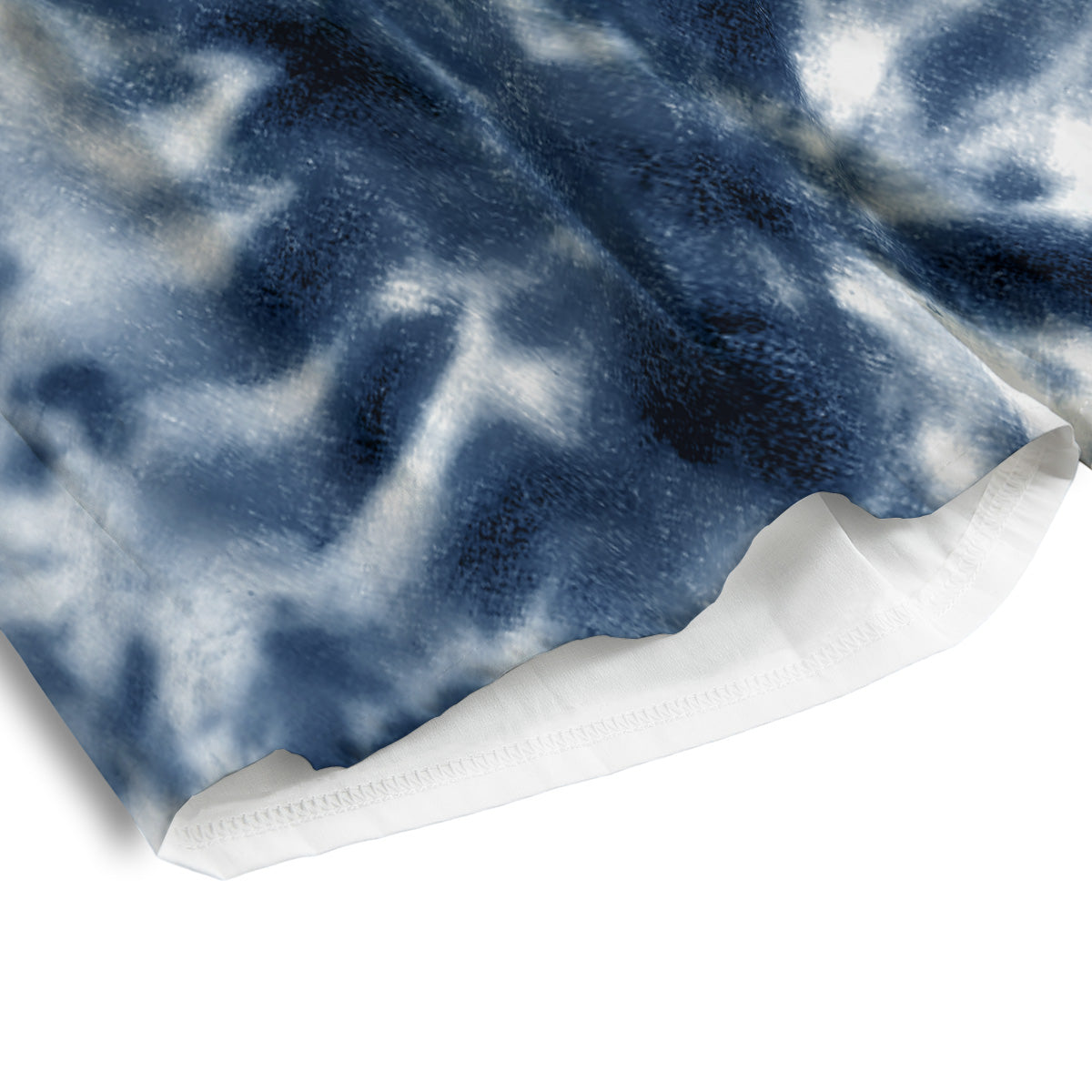 Tie Dye Blue Shibori Print Men's Athletic Shorts