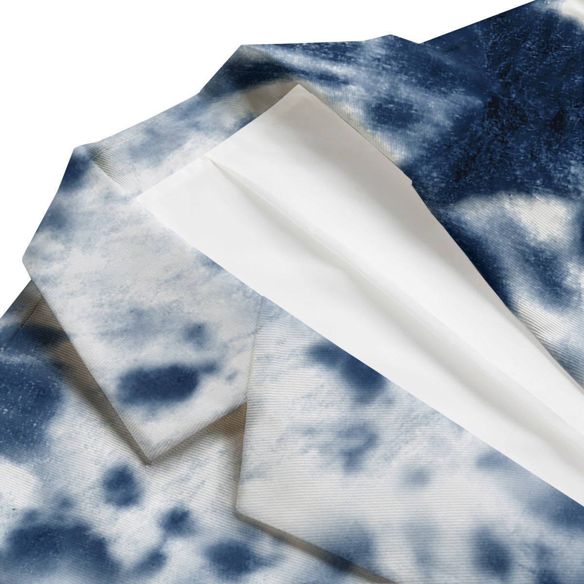 Tie Dye Blue Shibori Print Men's Blazer-grizzshop